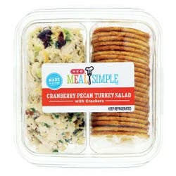 Meal Simple by H-E-B Snack Tray - Cranberry Pecan Turkey Salad & Wheat Crackers