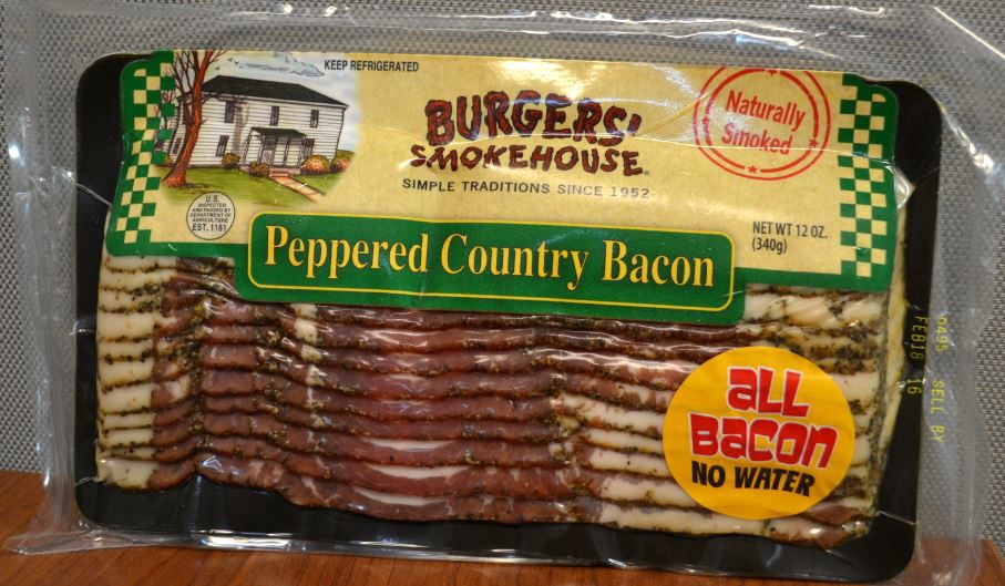 slide 1 of 1, Burgers' Smokehouse Peppered Bacon, 12 oz