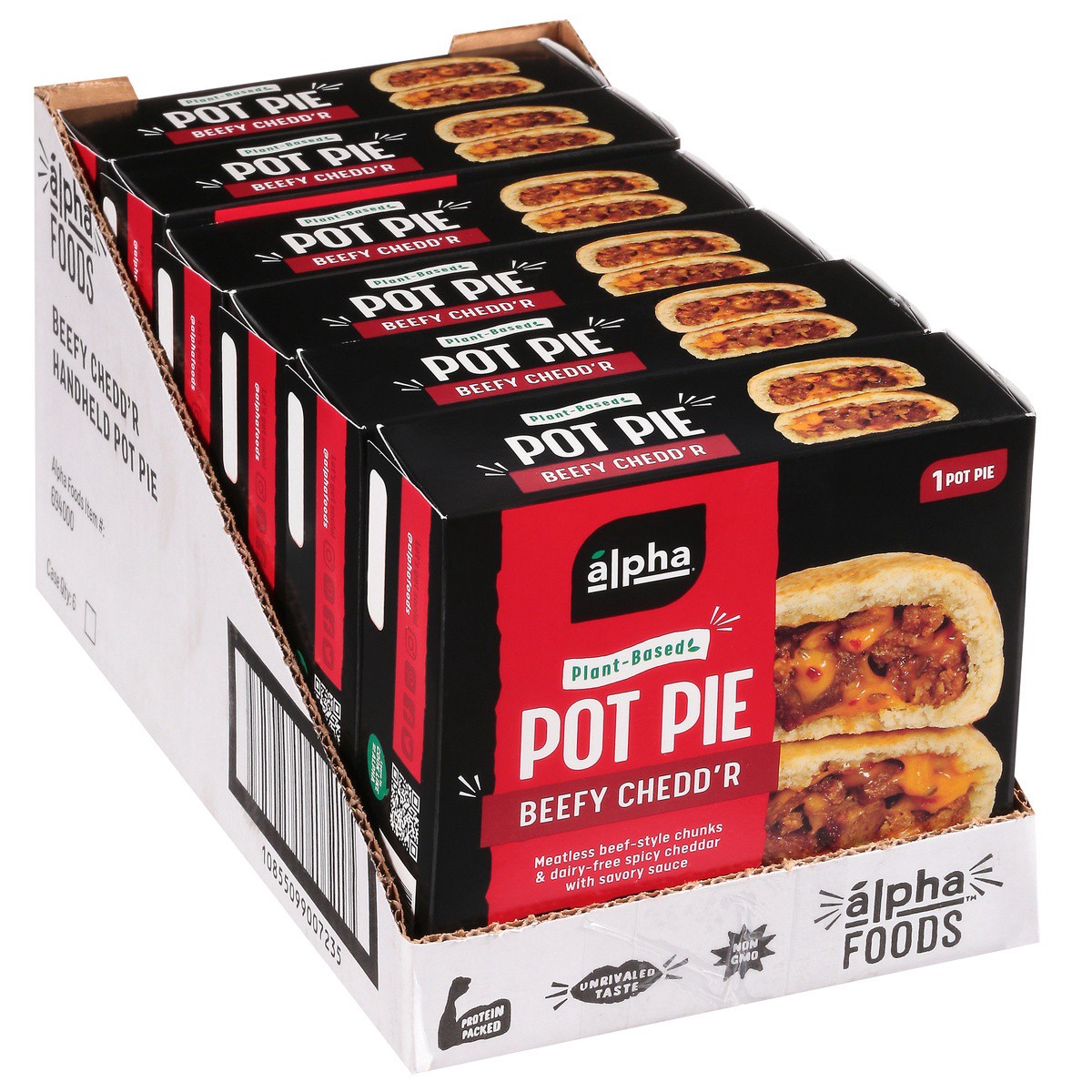 slide 3 of 9, Alpha Foods Beefy Cheddar Handheld Pot Pie, 6 oz