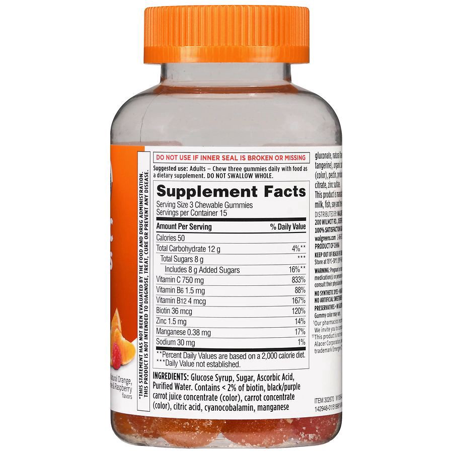 slide 3 of 5, Walgreens Vitamin C Gummies Orange, 45 ct