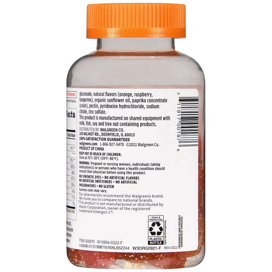 slide 4 of 5, Walgreens Vitamin C Gummies Orange, 45 ct