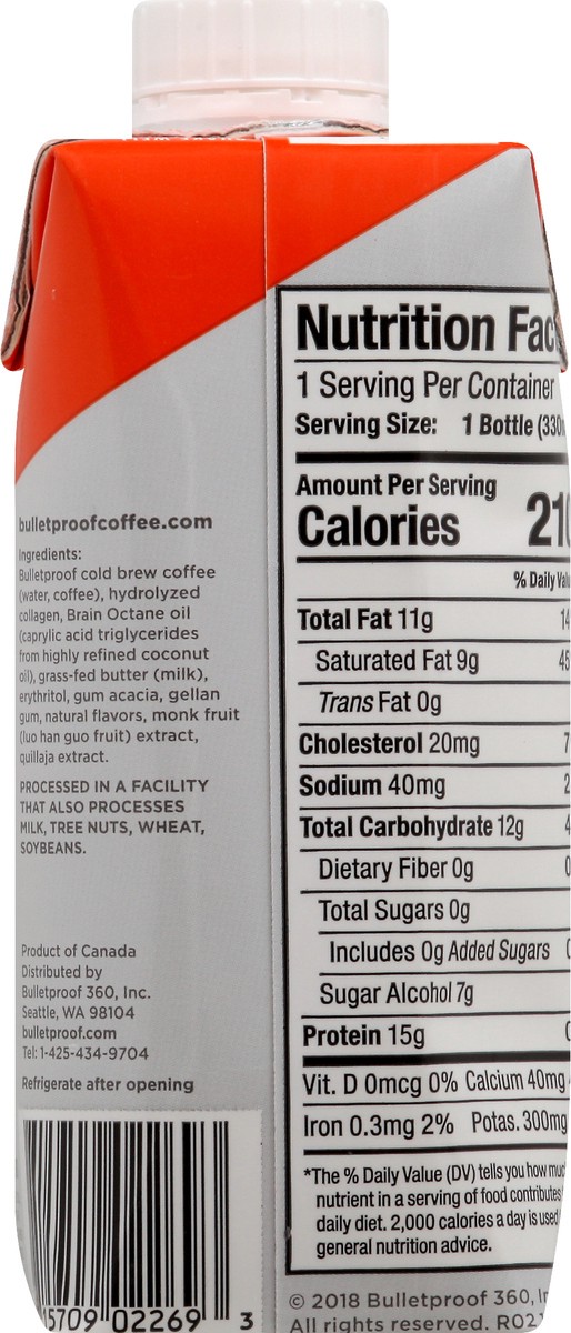 slide 8 of 10, Bulletproof Coffee Cold Brew - 11.1 fl oz, 11.1 fl oz