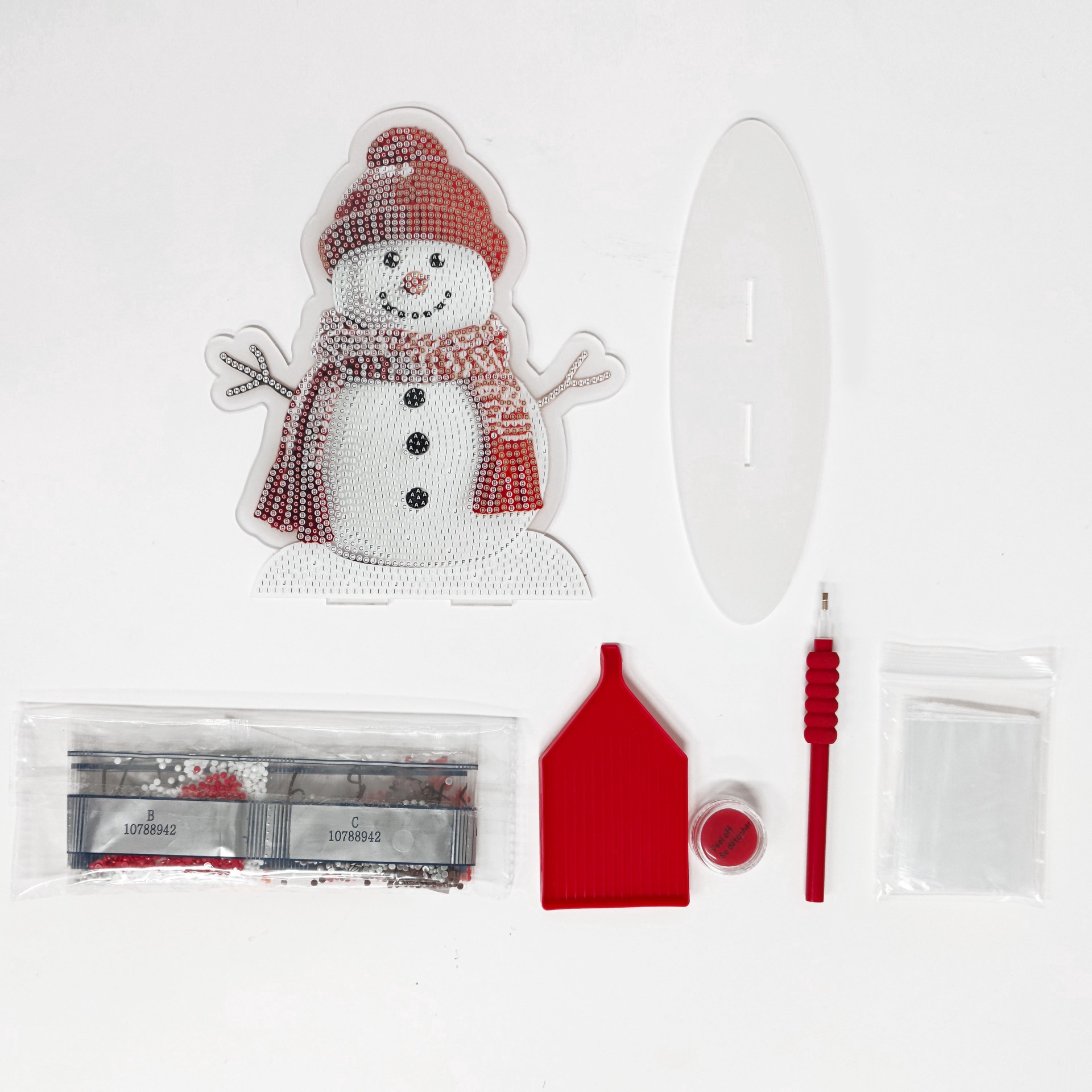 slide 3 of 4, 8" X 7.75" Snowman Diamond Art Table Topper Kit By Make Market, 8 in x 7.75 in