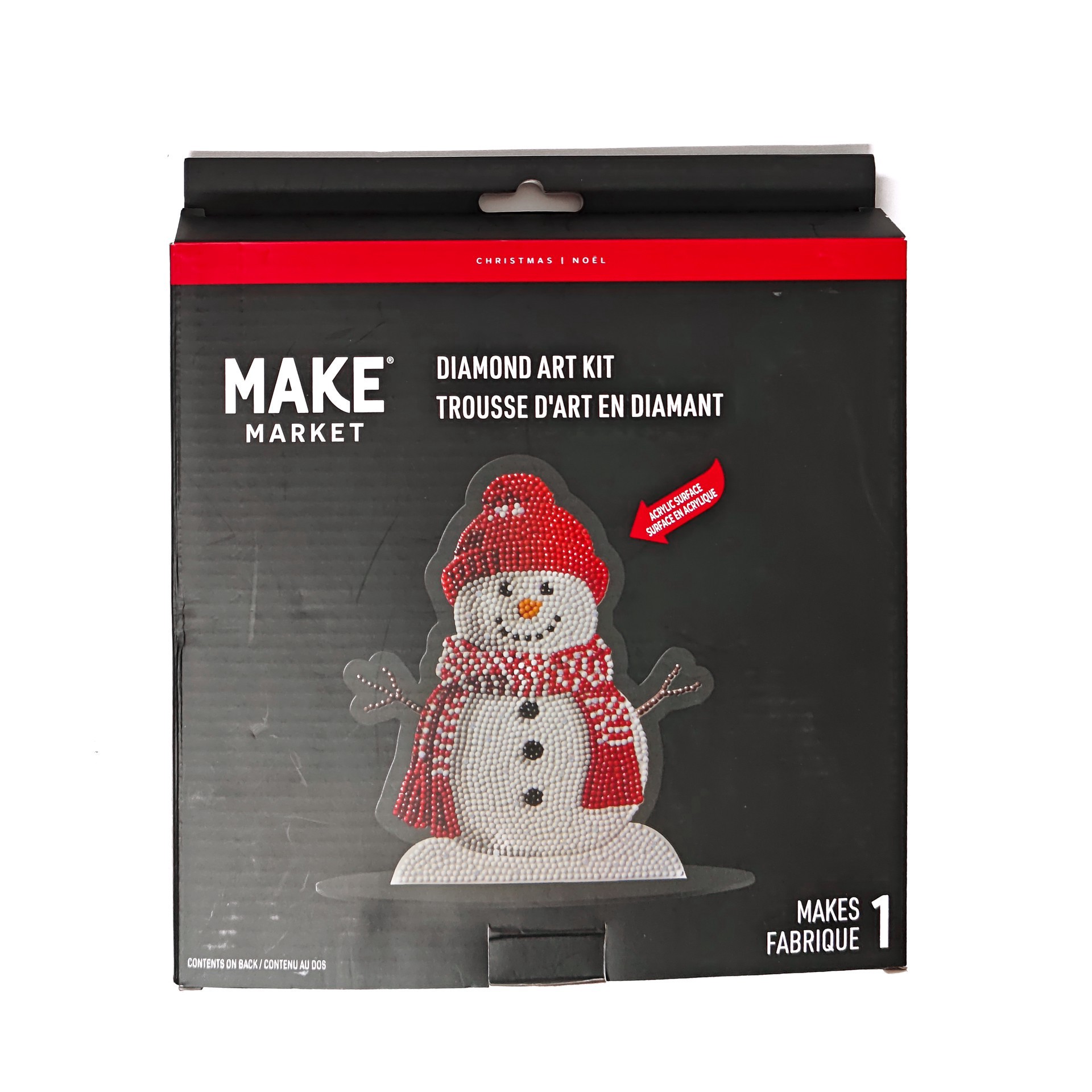 slide 2 of 4, 8" X 7.75" Snowman Diamond Art Table Topper Kit By Make Market, 8 in x 7.75 in