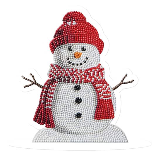 slide 1 of 4, 8" X 7.75" Snowman Diamond Art Table Topper Kit By Make Market, 8 in x 7.75 in