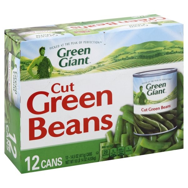 slide 1 of 1, Green Giant Green Beans Regular Cut, 12 ct