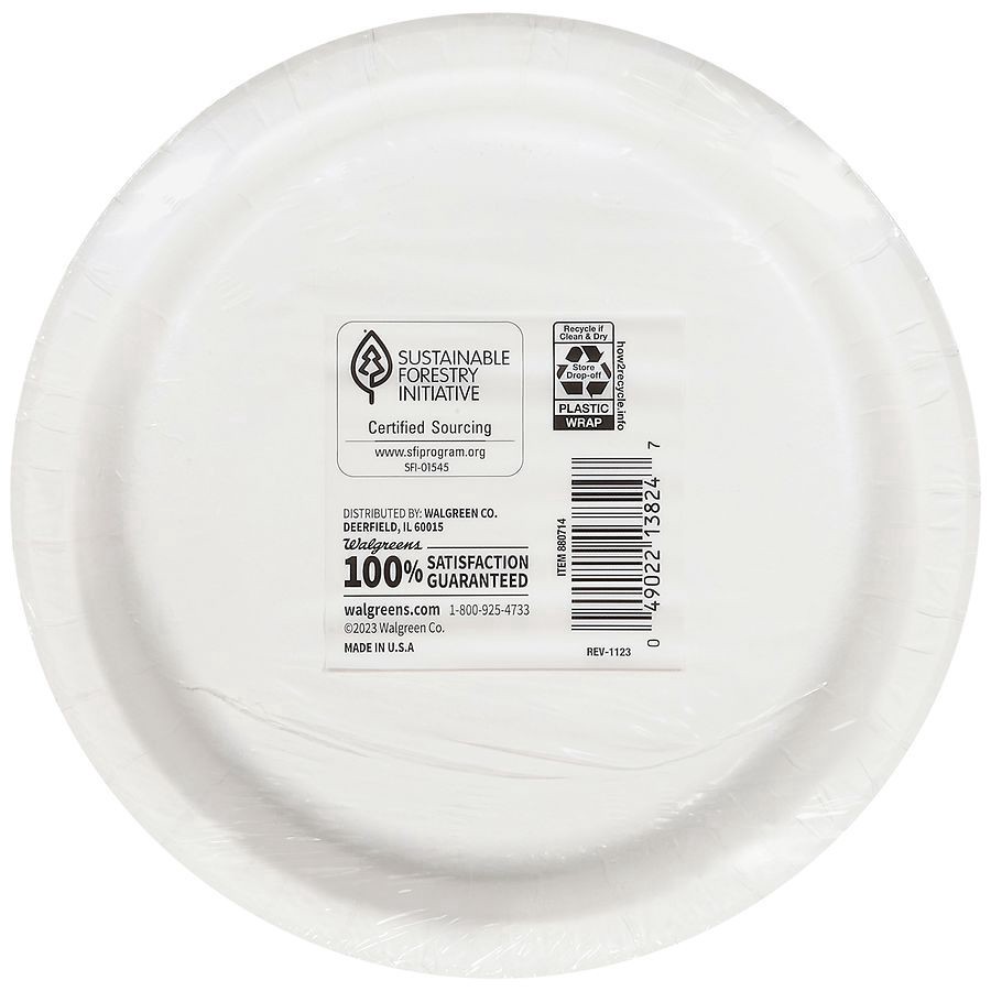 slide 2 of 3, Nice! Everyday Paper Plates White, 90 ct