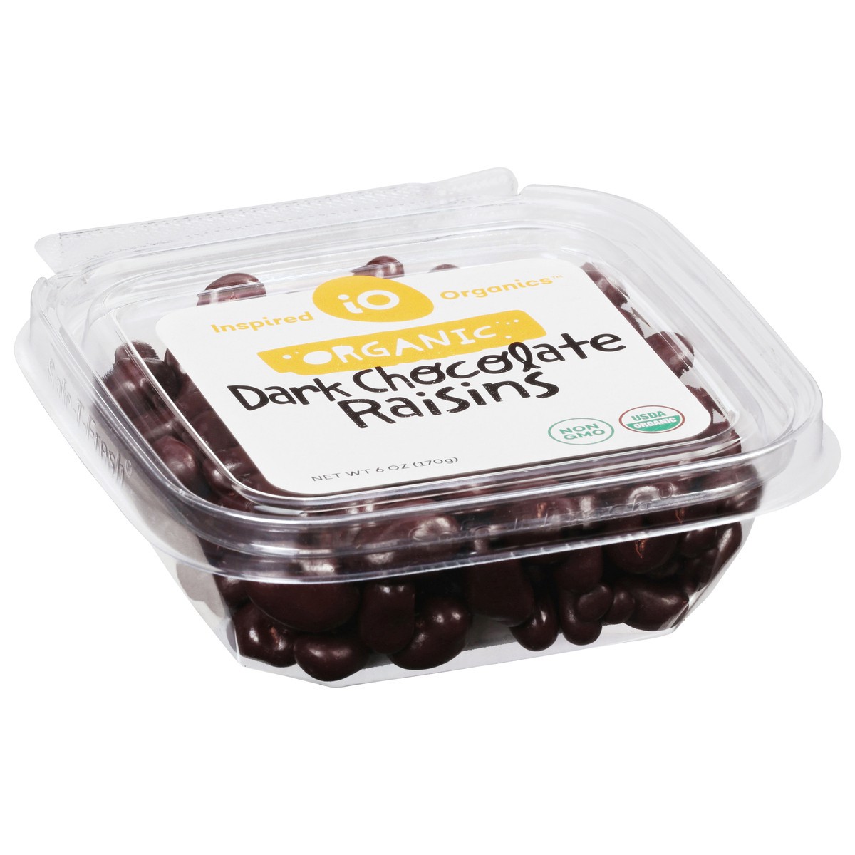 slide 3 of 9, Inspired Organics Organic Dark Chocolate Raisins 6 oz, 6 oz