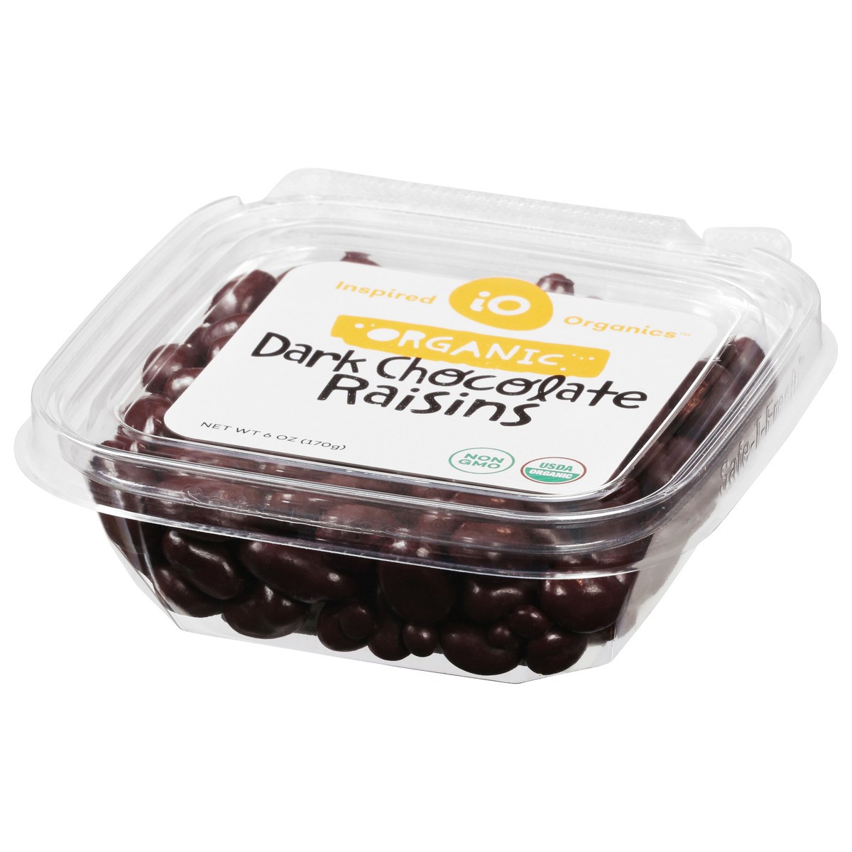 slide 2 of 9, Inspired Organics Organic Dark Chocolate Raisins 6 oz, 6 oz