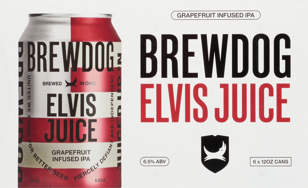 slide 7 of 9, Brewdog Elvis Juice Grapefruit Infused IPA, 6 ct; 12 fl oz
