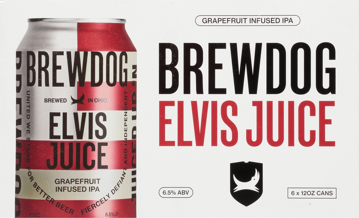 slide 8 of 9, Brewdog Elvis Juice Grapefruit Infused IPA, 6 ct; 12 fl oz