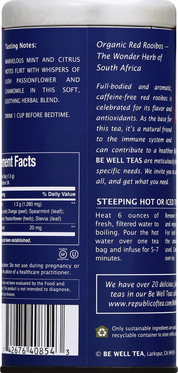 slide 7 of 11, Be Well Tea For Rest Get Some Zzz's No.5 Bag Herbal Tea - 36 ct, 36 ct