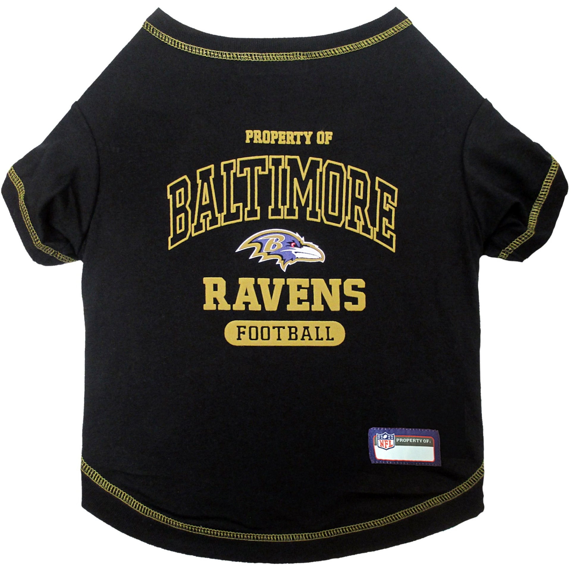 slide 1 of 1, Pets First Baltimore Ravens T-Shirt, MED