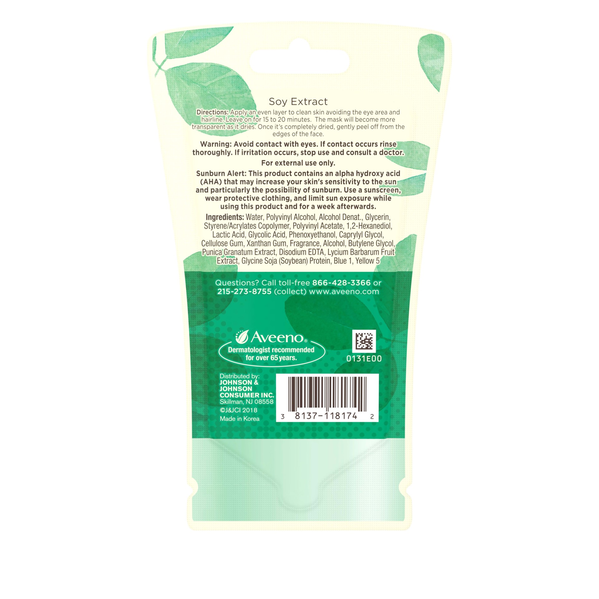 slide 2 of 5, Aveeno Clear Complexion Purely Matte Peel Off Mask, 0.35 fl oz