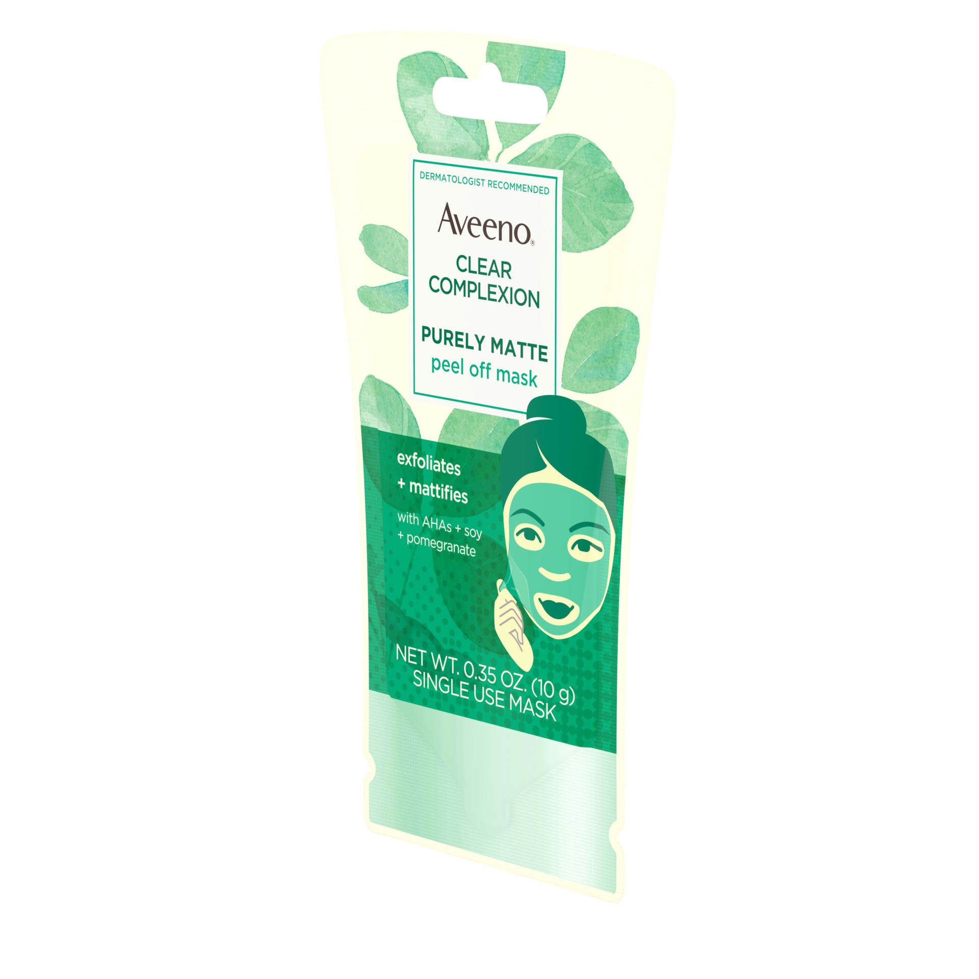 slide 4 of 5, Aveeno Clear Complexion Purely Matte Peel Off Mask, 0.35 fl oz