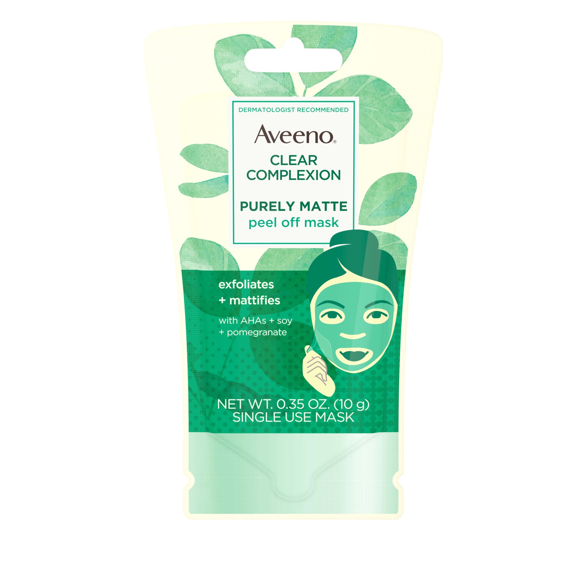 slide 5 of 5, Aveeno Clear Complexion Purely Matte Peel Off Mask, 0.35 fl oz