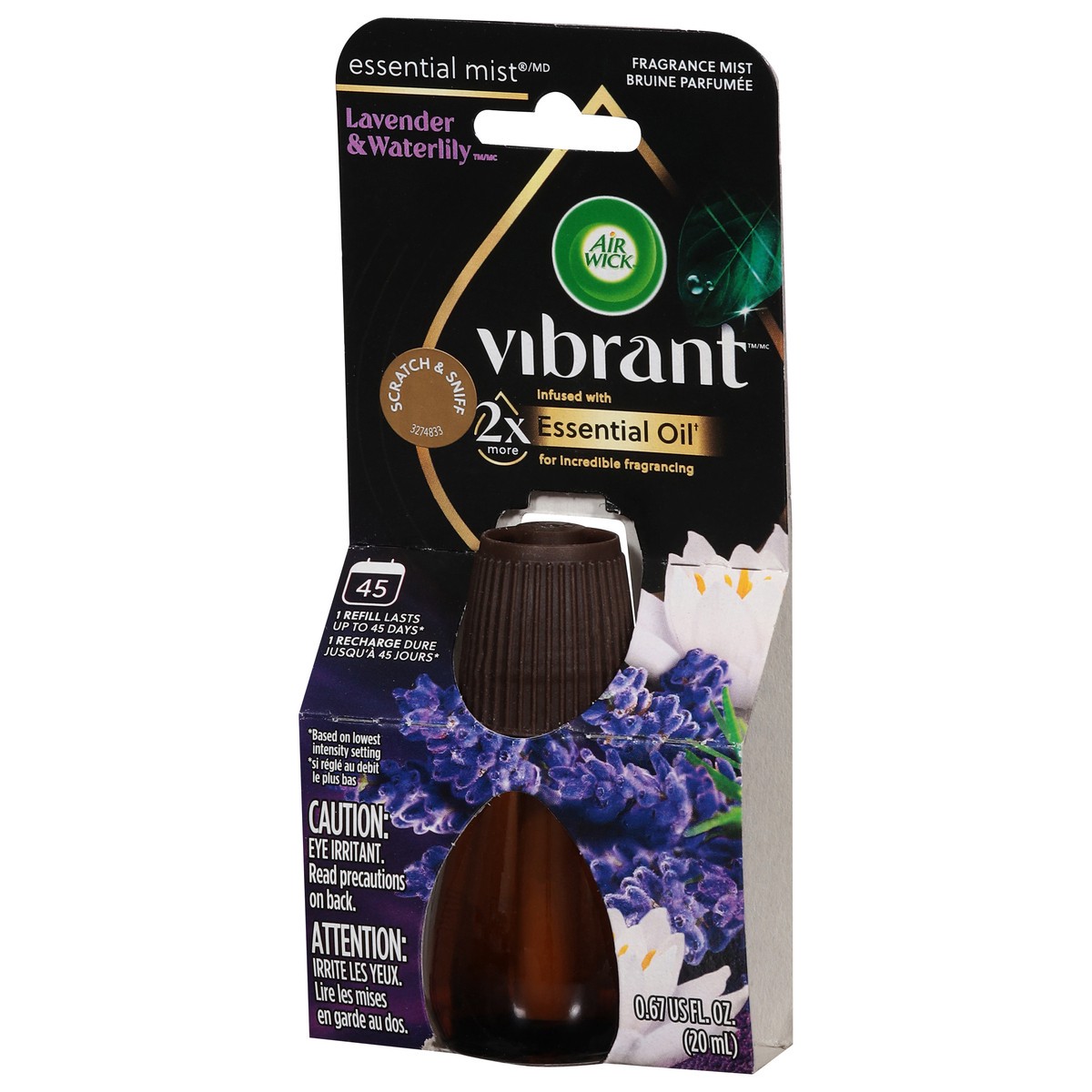 slide 5 of 13, Air Wick Vibrant Lavender & Waterlily Essential Oil Refill 0.67 fl oz, 0.67 fl oz