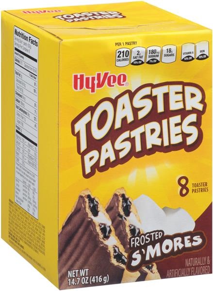 slide 1 of 1, Hy-vee Frosted S'mores Toaster Pastries, 8 ct; 14.7 oz