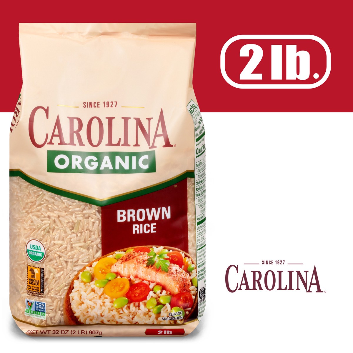 slide 1 of 5, Carolina Brown Rice, 32 oz