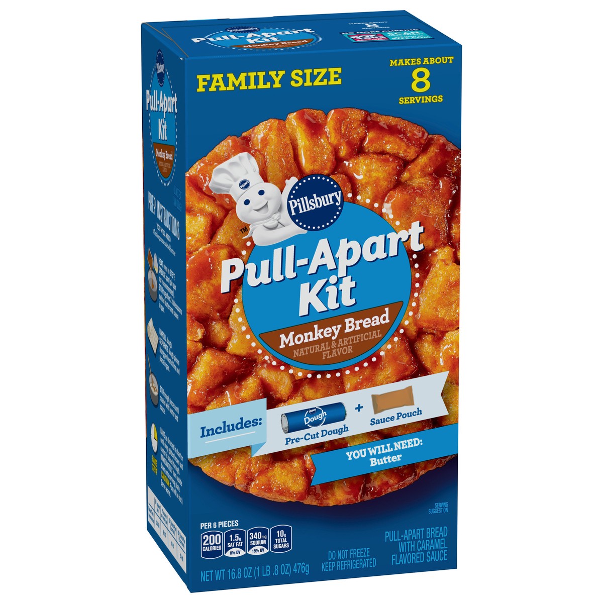 slide 2 of 9, Pillsbury Pull-Apart Kit Monkey Bread, 16.8oz, 16.8 oz