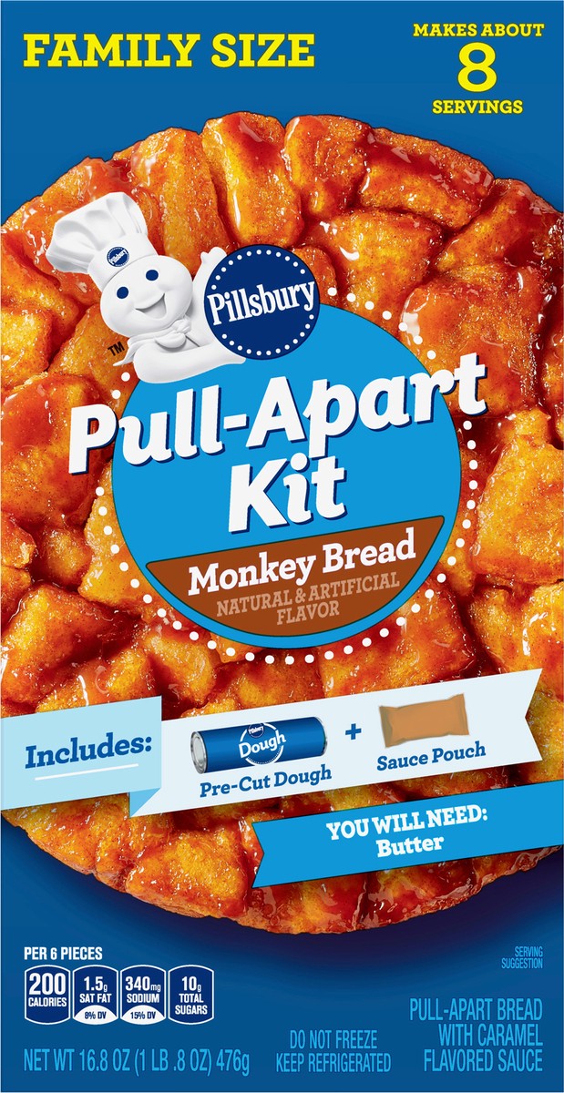 slide 6 of 9, Pillsbury Pull-Apart Kit Monkey Bread, 16.8oz, 16.8 oz