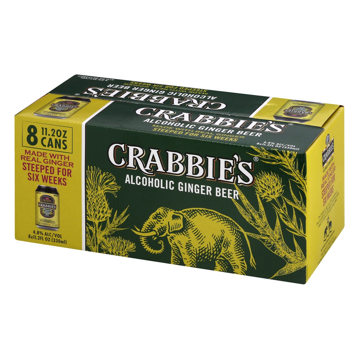 slide 2 of 9, Crabbie's Alcoholic Ginger Beer, 8 ct; 11.2 fl oz