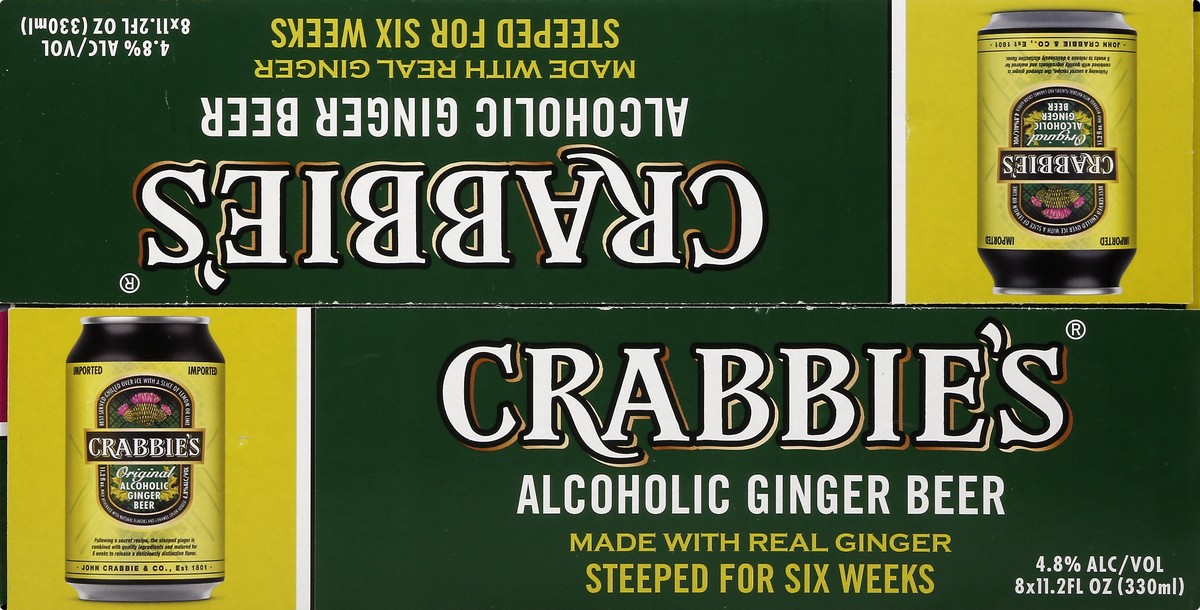 slide 4 of 9, Crabbie's Alcoholic Ginger Beer, 8 ct; 11.2 fl oz