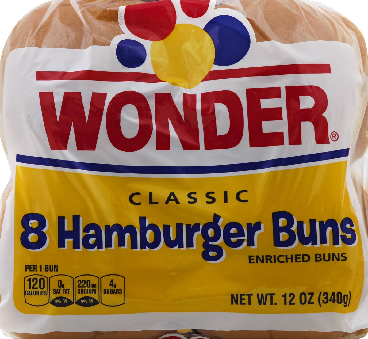 slide 2 of 5, Wonder Hamburger Buns 8 ea, 8 ct