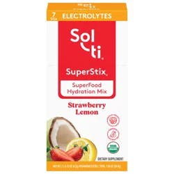 Sol-ti SuperStix Electrolytes Strawberry Lemon Superfood Hydration Mix - 7 x 0.15 oz Sticks