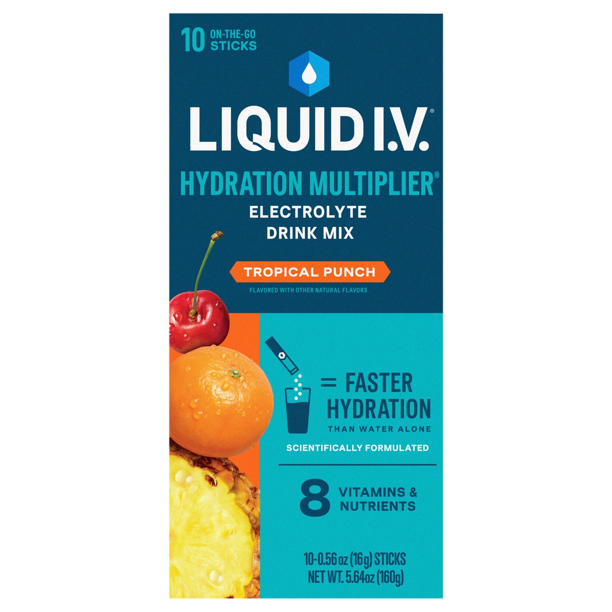 slide 1 of 4, Liquid I.V. 10ct Tropical Punch (IP), 10 ct