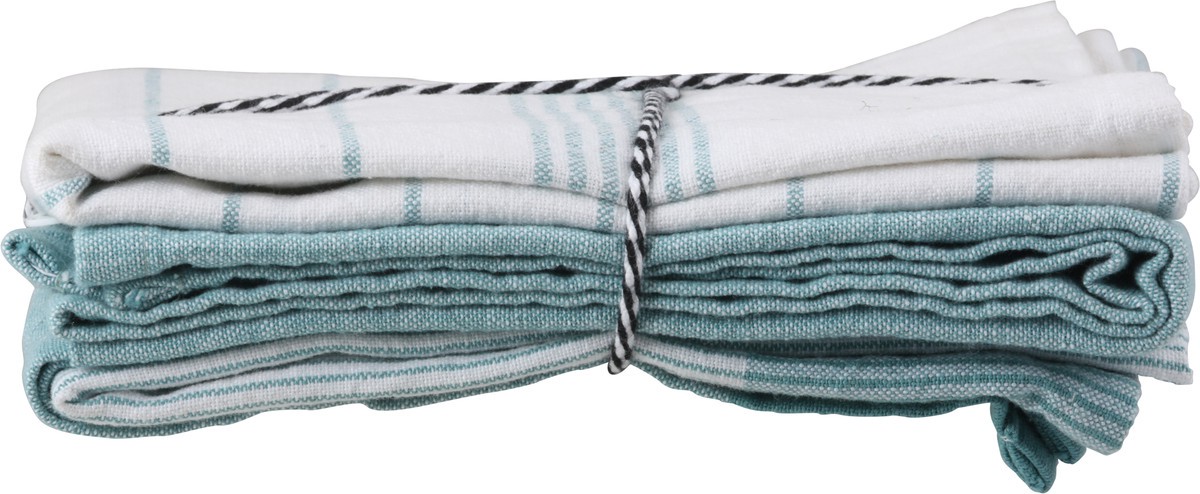 slide 6 of 9, KD Kitchen Aqua Haze Tea Towel Set, 3 ct