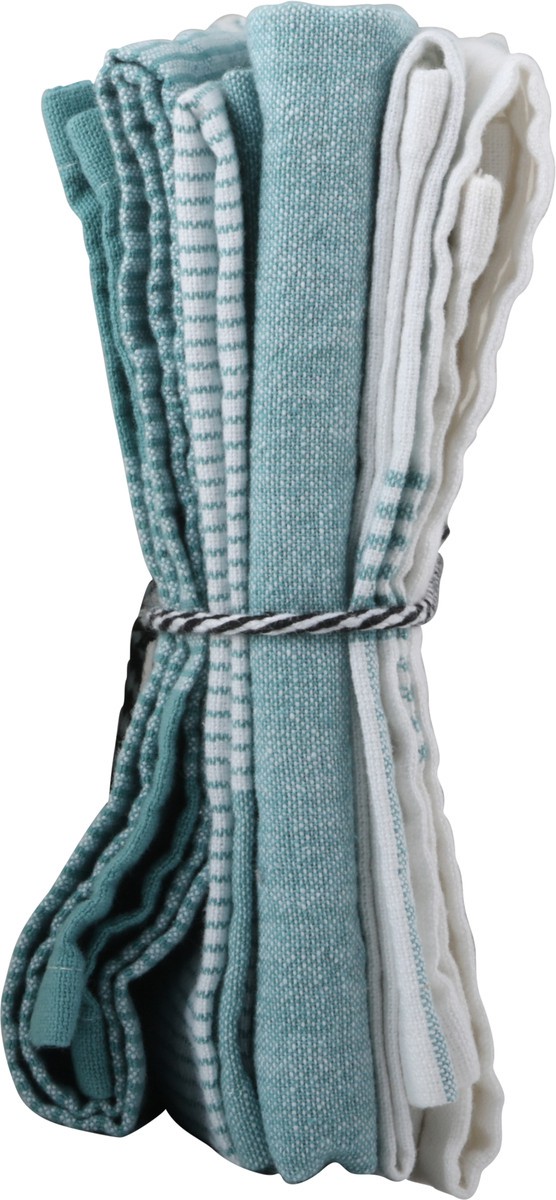slide 8 of 9, KD Kitchen Aqua Haze Tea Towel Set, 3 ct