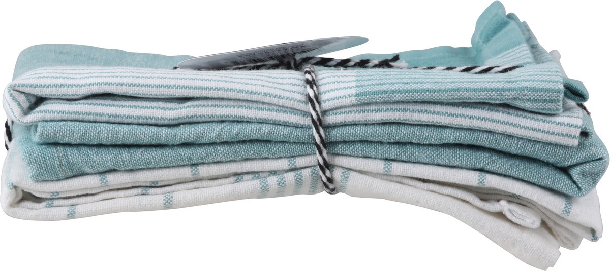 slide 9 of 9, KD Kitchen Aqua Haze Tea Towel Set, 3 ct