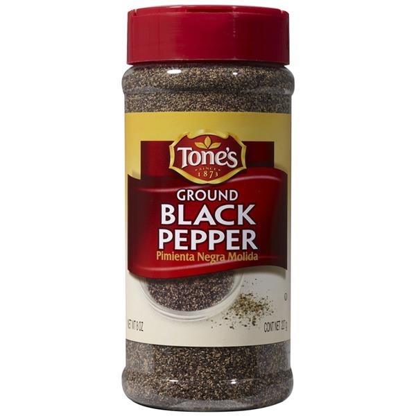 slide 1 of 1, Tone's Ground Black Pepper, 8 oz