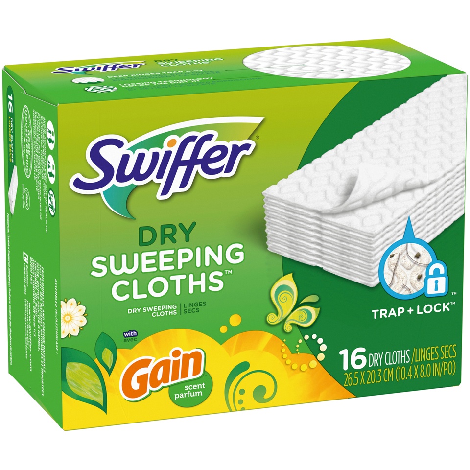 slide 2 of 2, Swiffer Dry Sweeping Cloths 16 Dry Cloths 16 ea, 16 ct