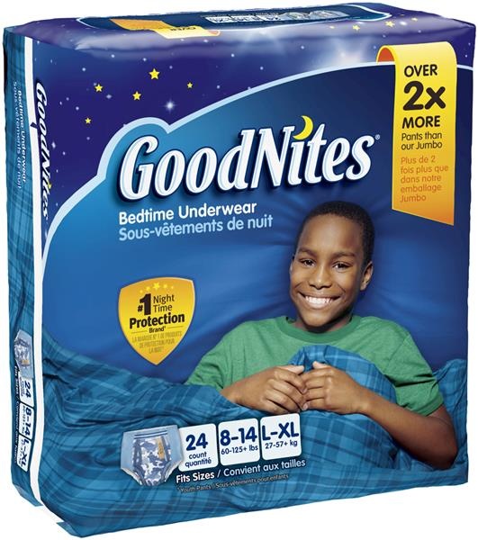 slide 1 of 1, GoodNites Underwear Boys Size Large/Extra Large, 24 ct