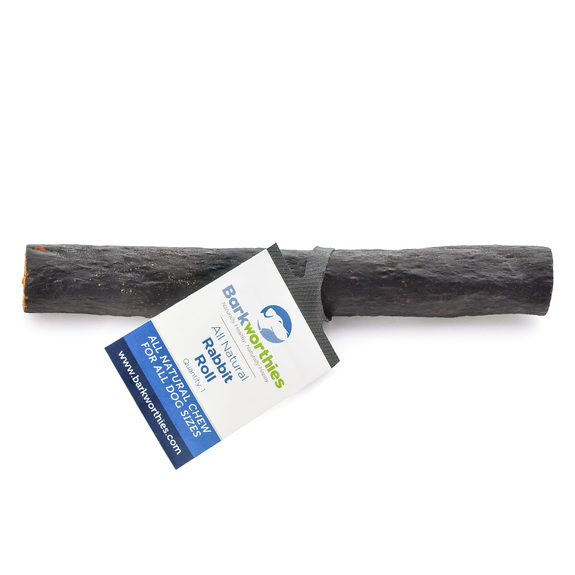 slide 1 of 1, Barkworthies Rabbit Roll Dog Treat - Natural, Rabbit, 6 in