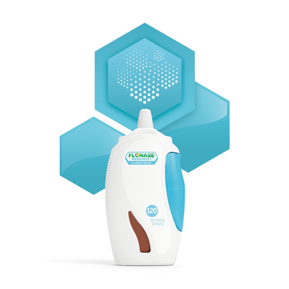 slide 2 of 6, Flonase Sensimist Allergy Relief Nasal Spray for Non-Drowsy, 24-Hour Multi-Symptom Allergy Relief – 120 Sprays, 0.31 fl oz