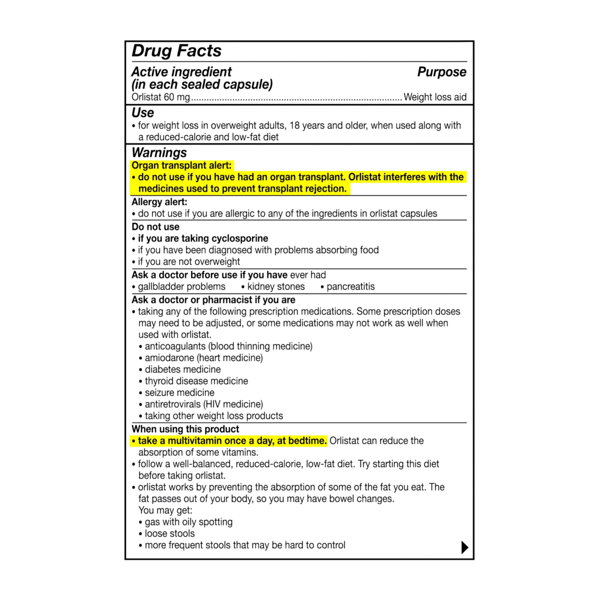 slide 2 of 8, alli Diet Weight Loss Supplement Pills, Orlistat 60mg Capsules, 120 Count, 120 ct