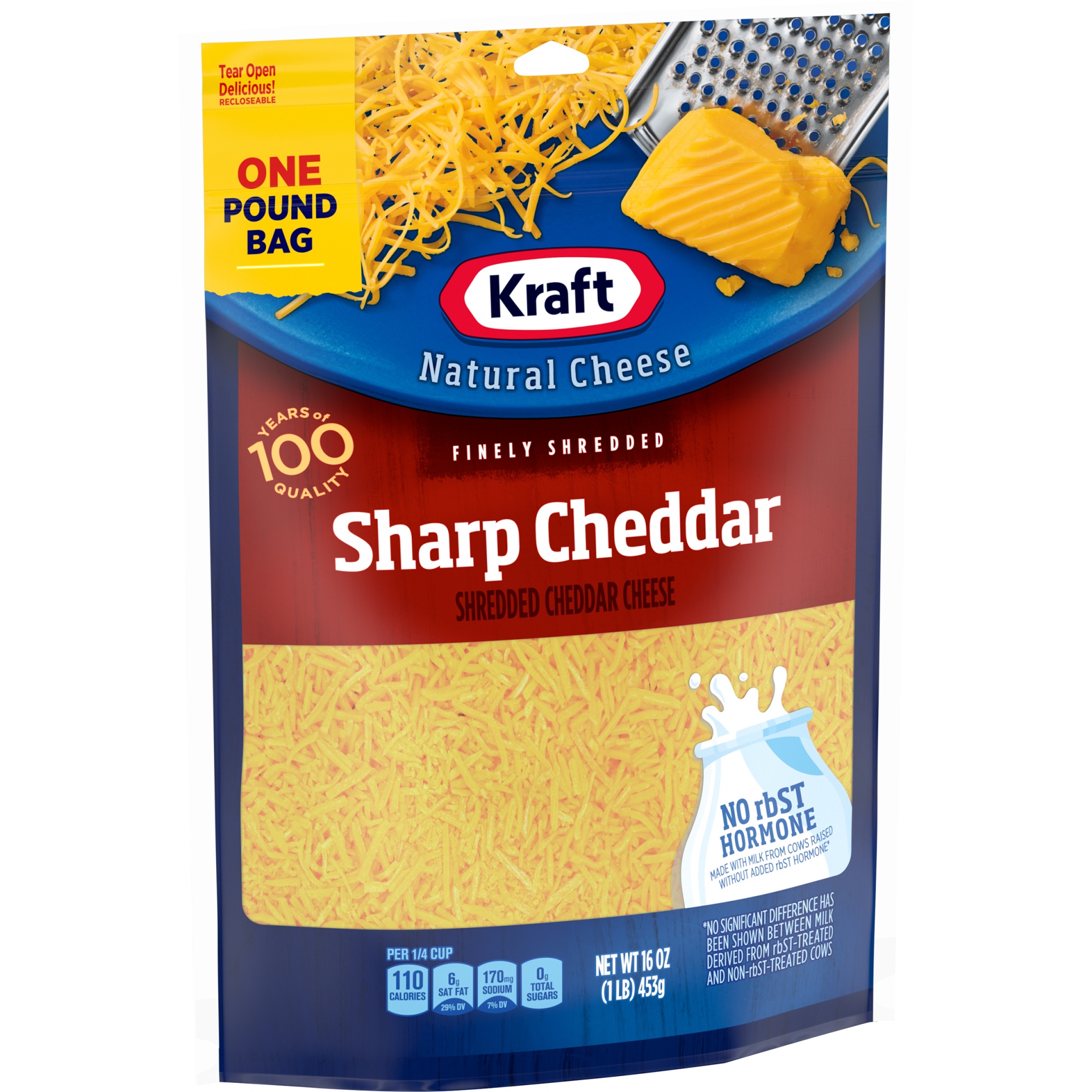 Kraft Finely Shredded Sharp Cheddar Cheese 2 Ct; 1 Lb | Shipt