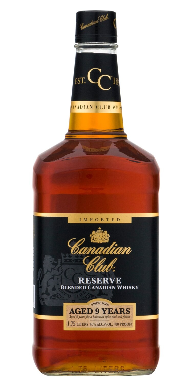 slide 1 of 1, Canadian Club Reserve Blended Canadian Whisky Aged 9 Years, 1.75 liter