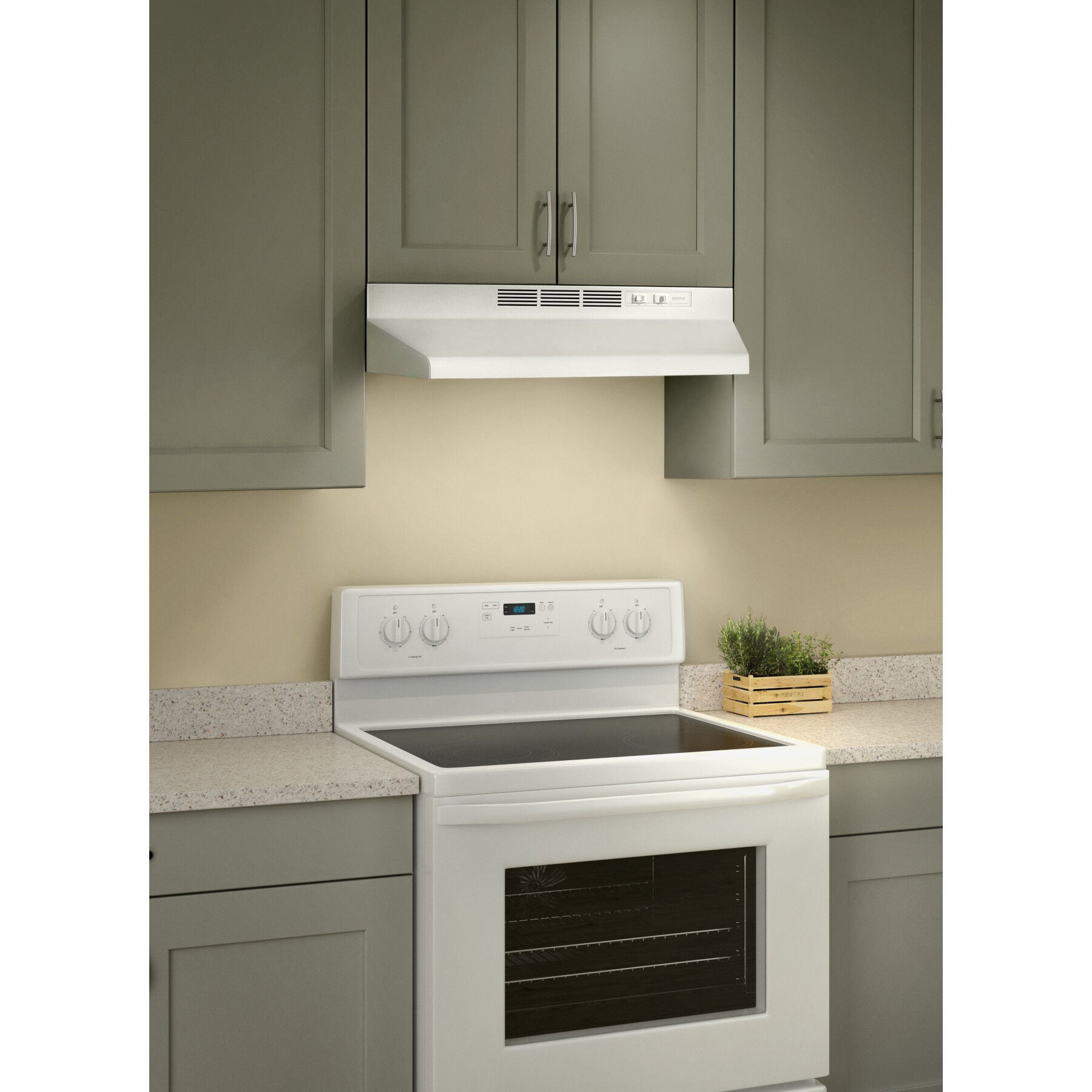 slide 2 of 5, Broan-NuTone 30 inch Ductless Recirculating White Under Cabinet Range Hood with Charcoal Filter, 1 ct