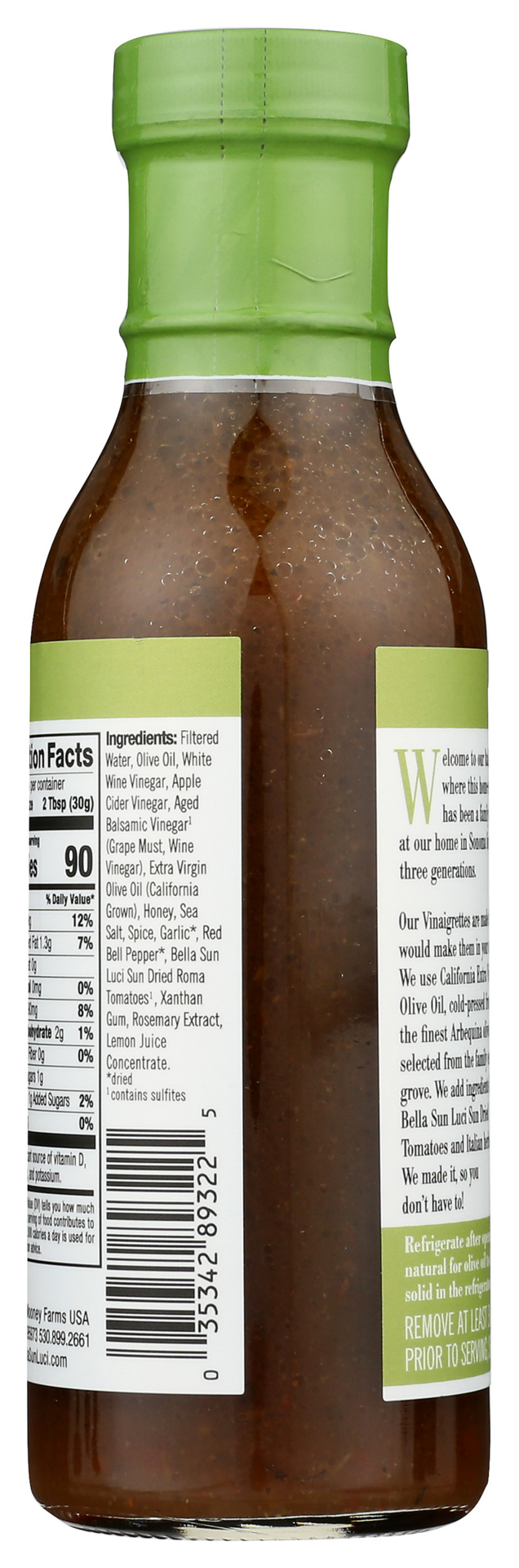 slide 3 of 3, Bella Sun Luci Sonoma Vinaigrette 12 fl oz, 12 fl oz