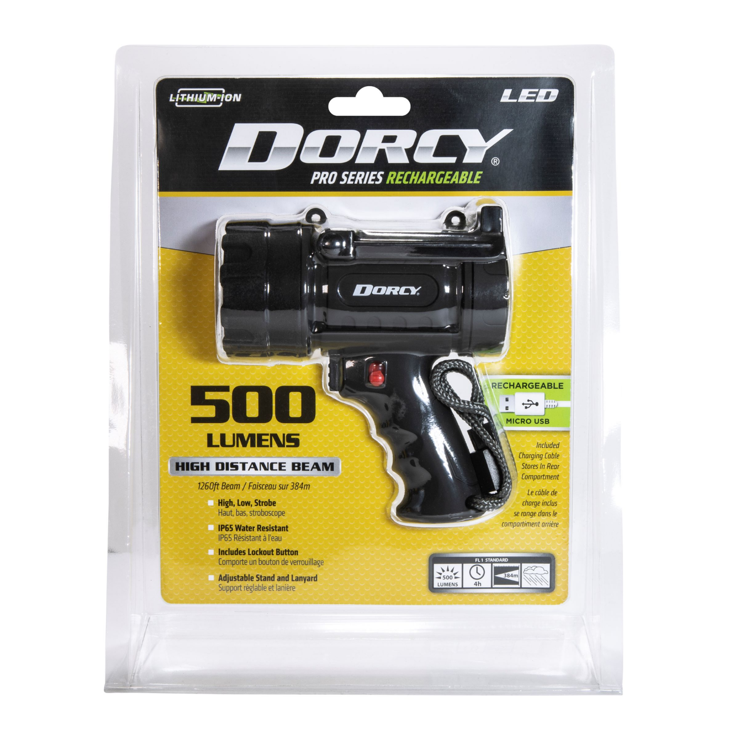 slide 1 of 1, Dorcy Pro Rechargeable Spotlight 500 Lumens, 1 ct