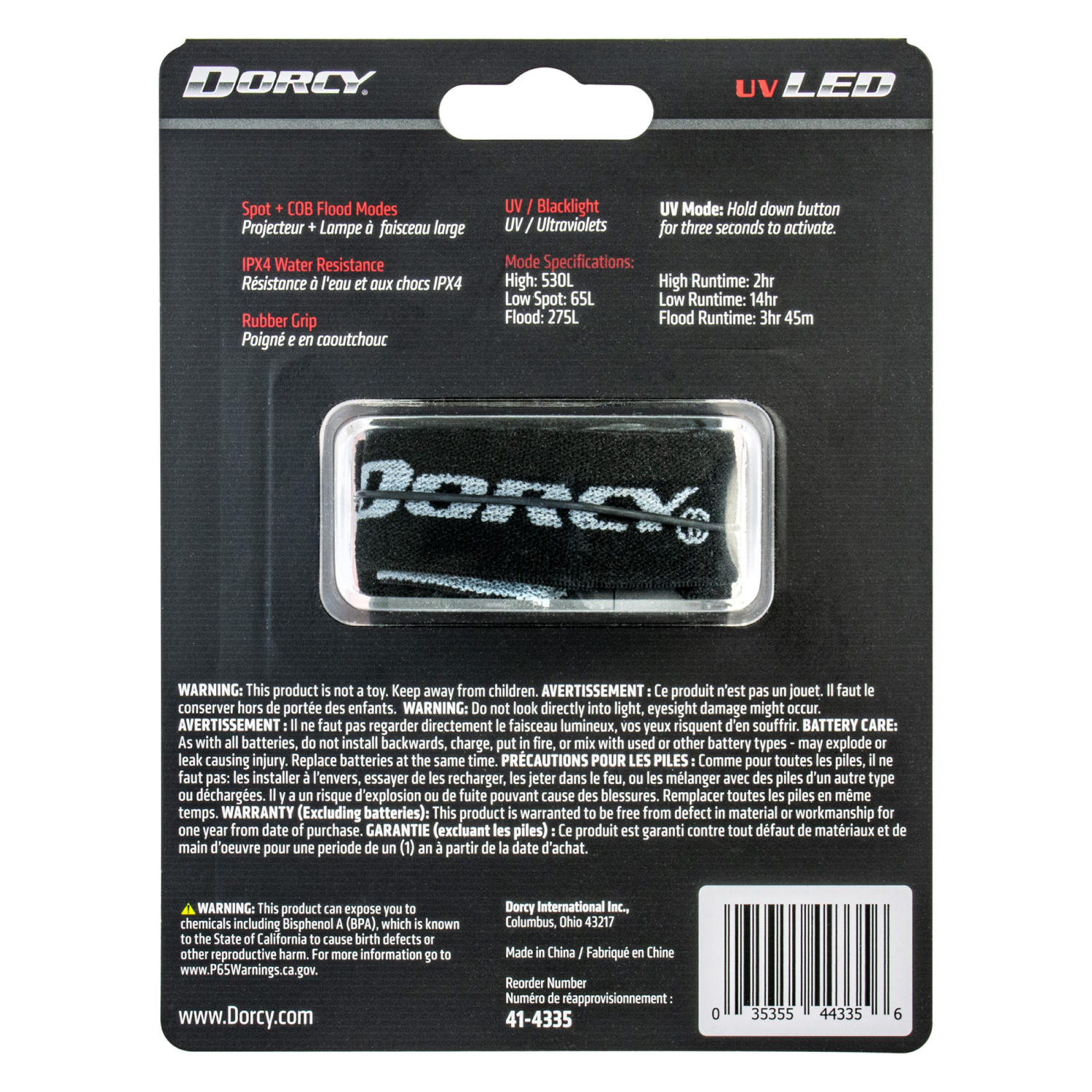 slide 2 of 3, Dorcy Ultra Heavy Duty Head Lamp 530 Lumens, 1 ct