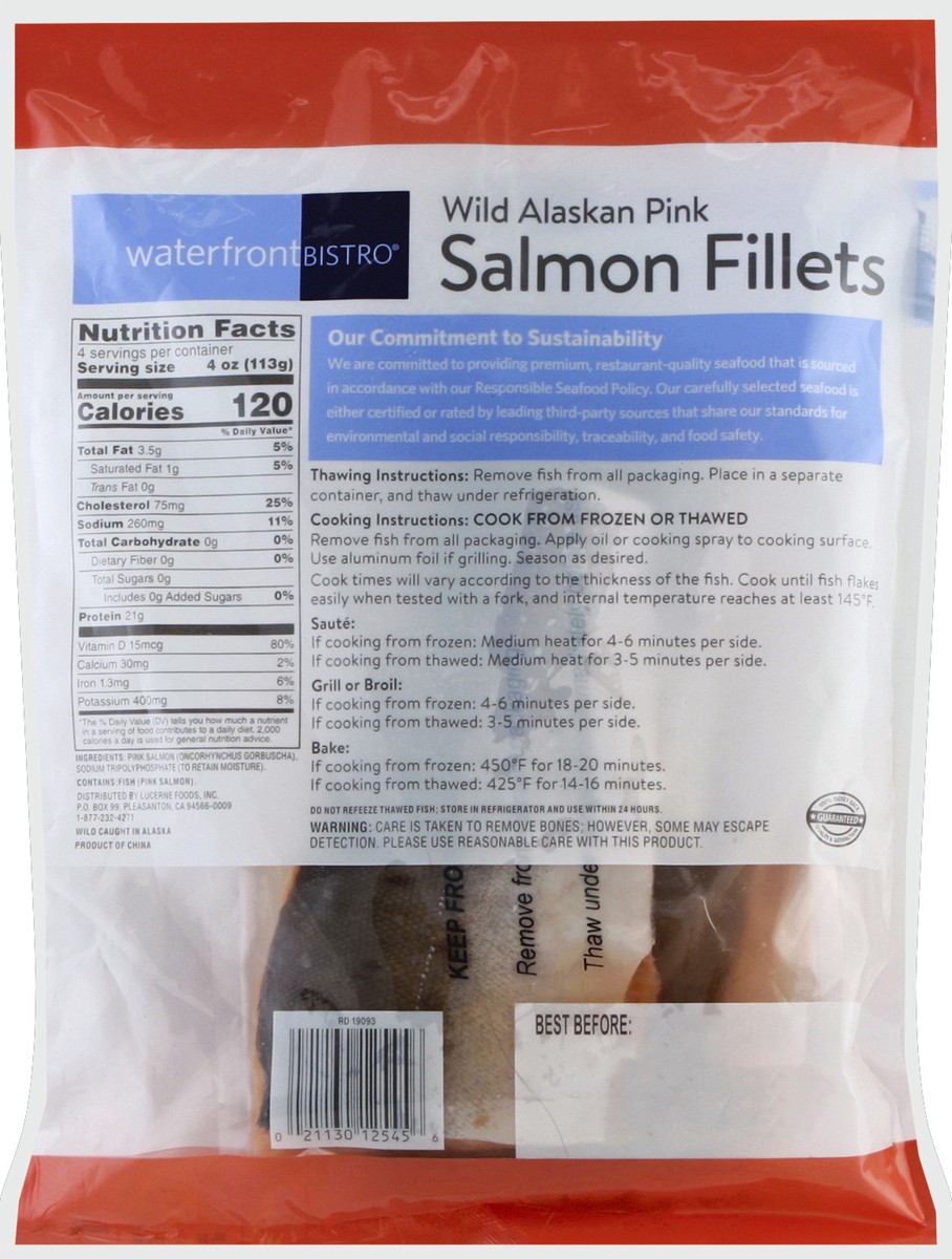 slide 4 of 7, Waterfront Bistro Salmon Fillets 16 oz, 16 oz