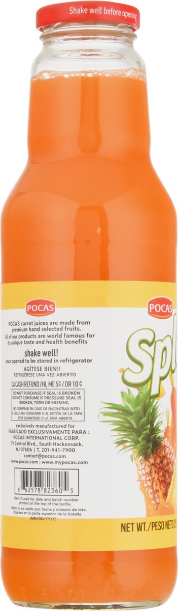 slide 11 of 12, Pocas Splash Carrot Pineapple Juice Drink 25.36 fl oz, 25.36 fl oz