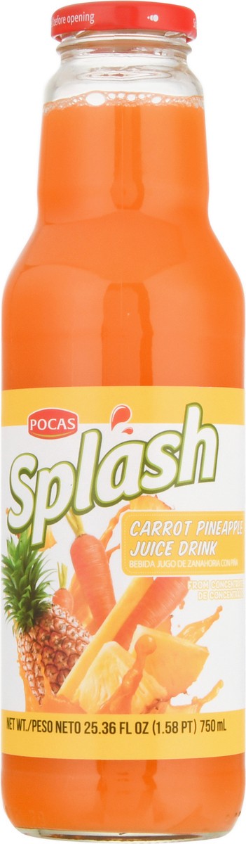 slide 7 of 12, Pocas Splash Carrot Pineapple Juice Drink 25.36 fl oz, 25.36 fl oz