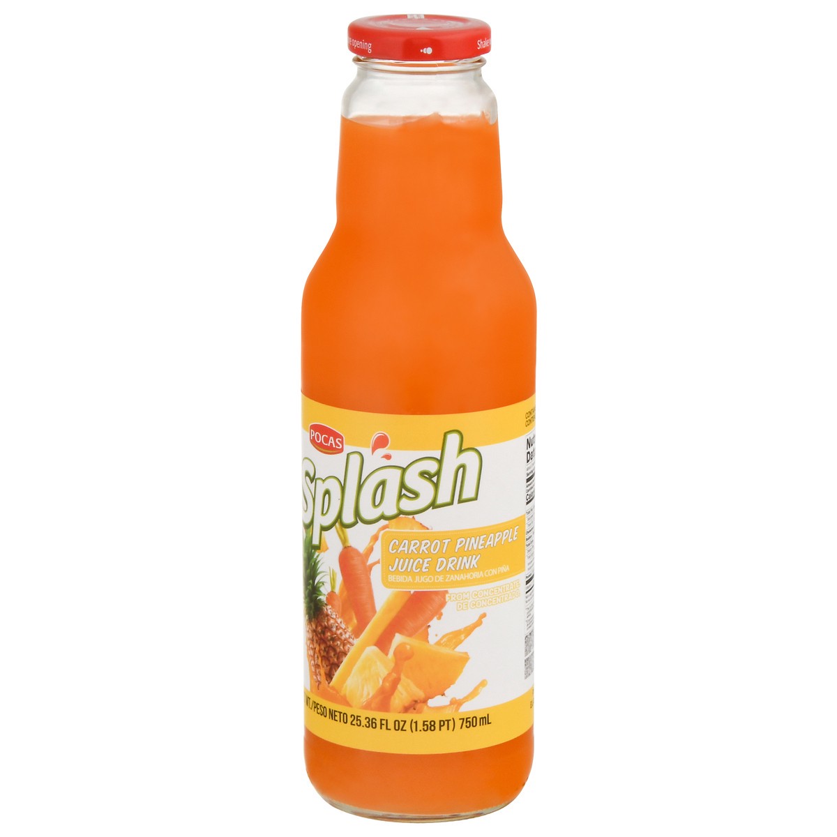 slide 10 of 12, Pocas Splash Carrot Pineapple Juice Drink 25.36 fl oz, 25.36 fl oz