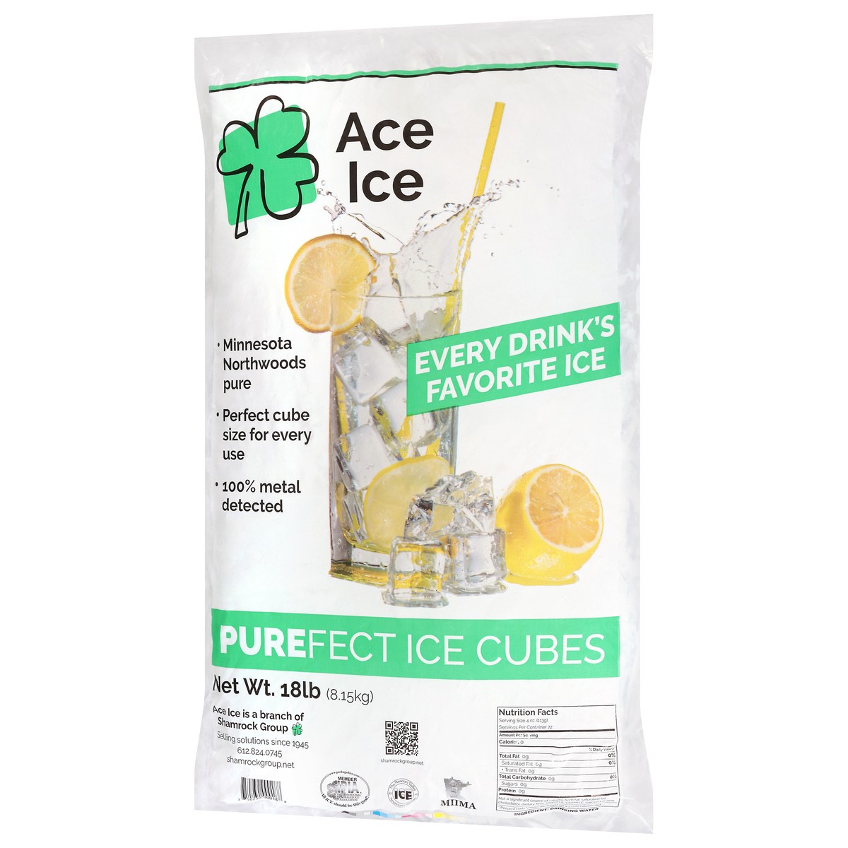 slide 3 of 9, Ace Ice Purefect Ice Cubes 18 lb, 18 lb